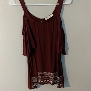 Red summer blouse
